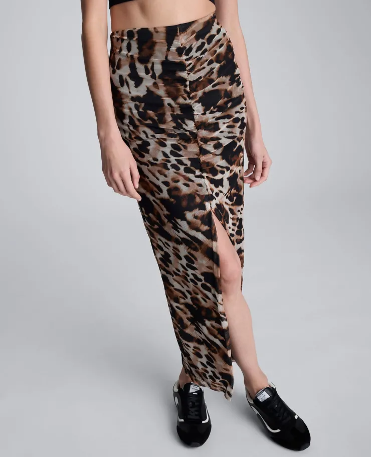 Animal Printed Pull On Mesh Skirt>Kenneth Cole New