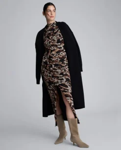 Animal Printed Pull On Mesh Skirt><noscript><img width=
