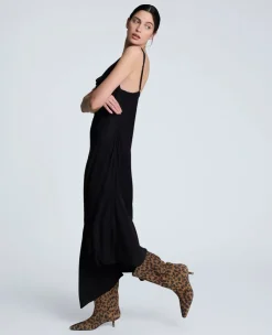 Asymmetrical Hem Cowl Neck Dress><noscript><img width=