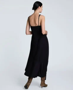 Asymmetrical Hem Cowl Neck Dress><noscript><img width=