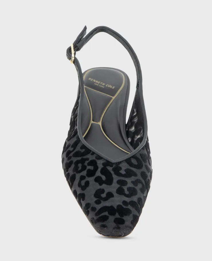 Berkette Leopard Flocked Mesh Slingback>Kenneth Cole Hot