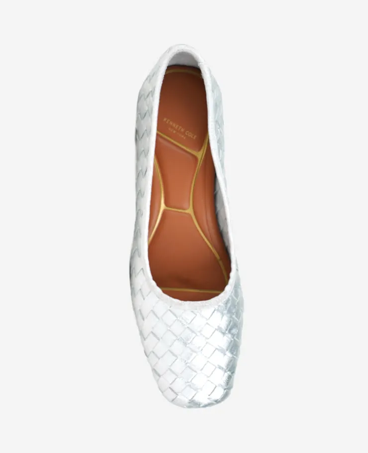 Birdie Woven Metallic Leather Pump>Kenneth Cole Best