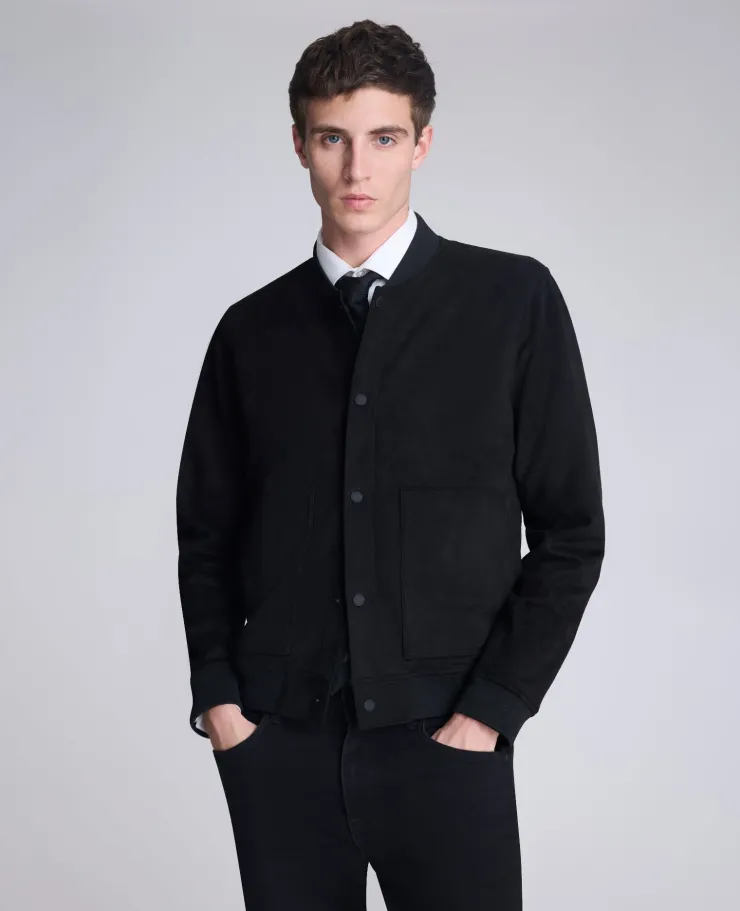 Bomber Collar Trucker Jacket>Kenneth Cole