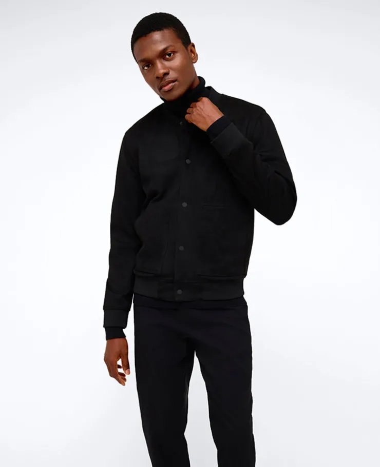 Bomber Collar Trucker Jacket>Kenneth Cole