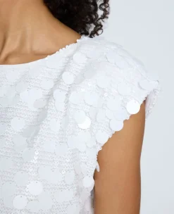 Circle Sequin Sleeveless Wedge Shift Dress><noscript><img width=
