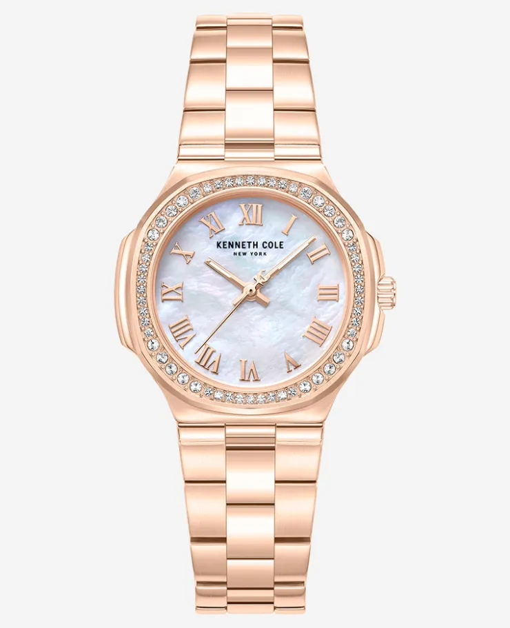 Classic Crystal Lined Outer Dial Bracelet Watch>Kenneth Cole New