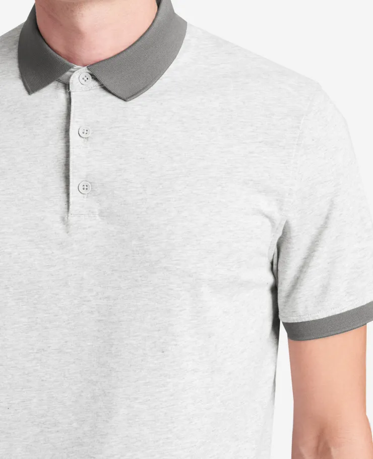Colorblock Collar Solid Short Sleeve Polo>Kenneth Cole Hot