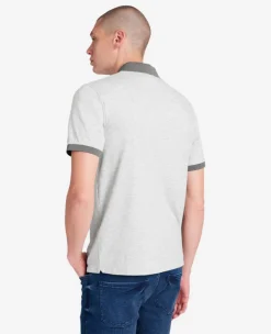 Colorblock Collar Solid Short Sleeve Polo><noscript><img width=
