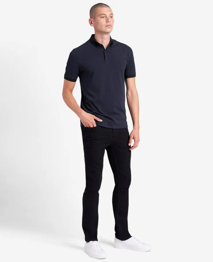 Colorblock Collar Solid Short Sleeve Polo>Kenneth Cole Hot
