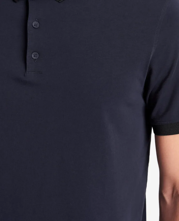 Colorblock Collar Solid Short Sleeve Polo>Kenneth Cole Hot