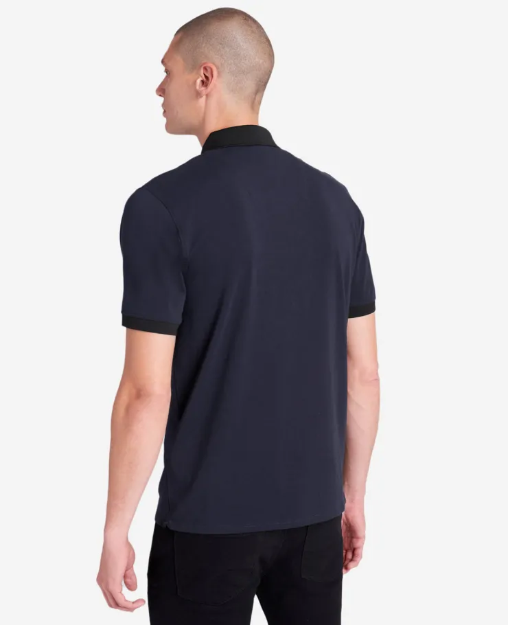 Colorblock Collar Solid Short Sleeve Polo>Kenneth Cole Hot