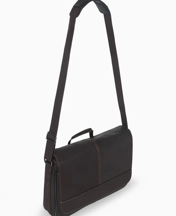 Columbian Leather Crossbody 15.6-Inch Laptop & Tablet Messenger Bag>Kenneth Cole Best