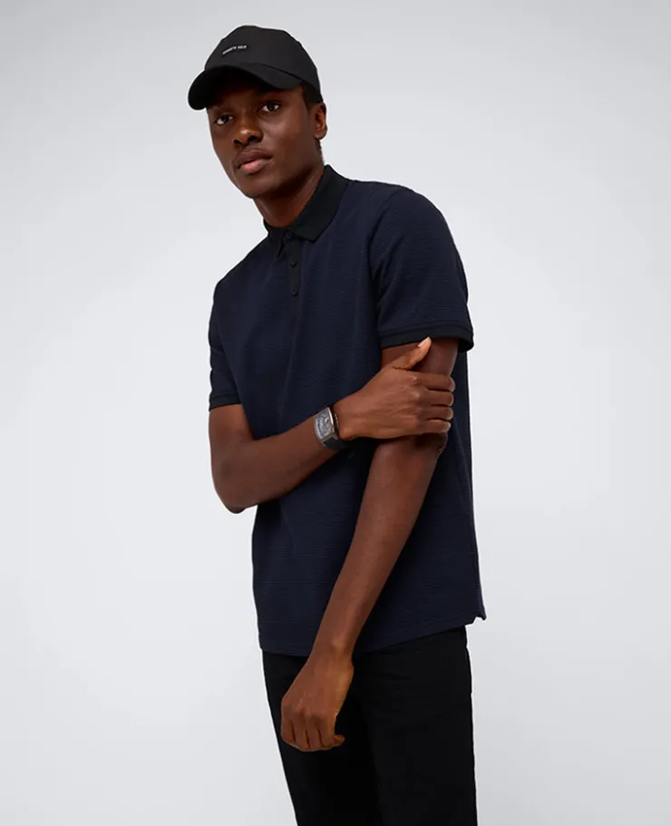 Contrast Placket Button Polo>Kenneth Cole New