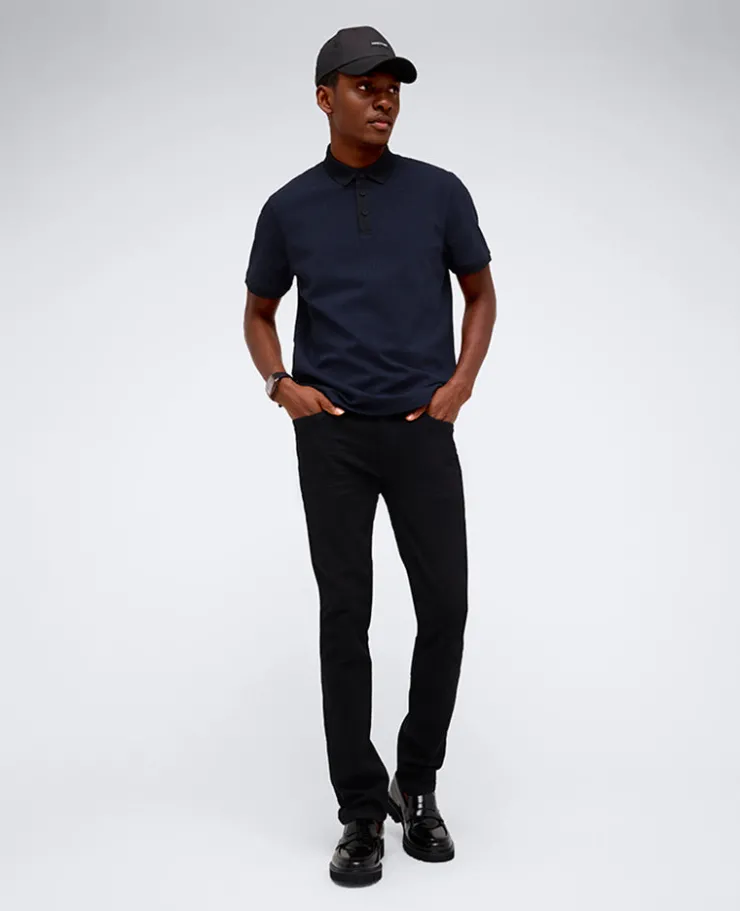 Contrast Placket Button Polo>Kenneth Cole New