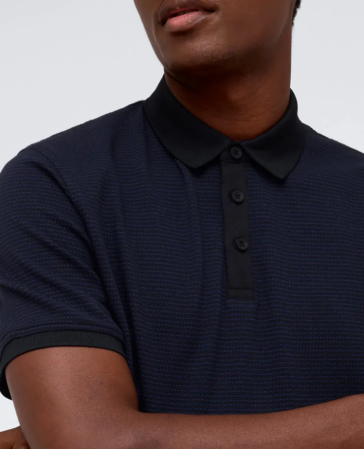 Contrast Placket Button Polo>Kenneth Cole New