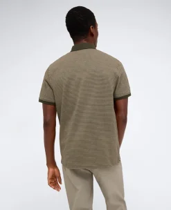 Contrast Placket Button Polo><noscript><img width=