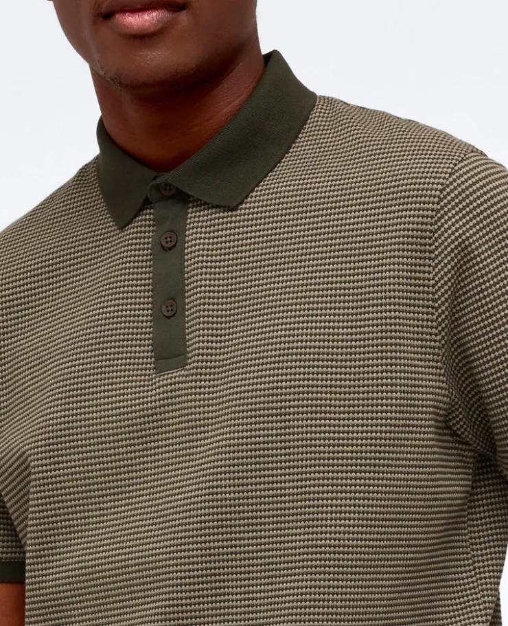 Contrast Placket Button Polo>Kenneth Cole Best