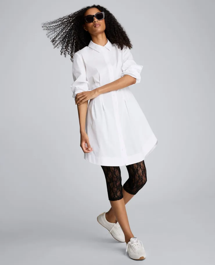 Corseted Short Poplin Shirt Dress>Kenneth Cole New