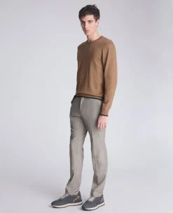 Crew Neck Sweater with Tipping Details><noscript><img width=