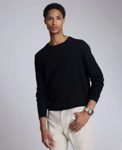 Crew Neck Sweater with Tipping Details><noscript><img width=