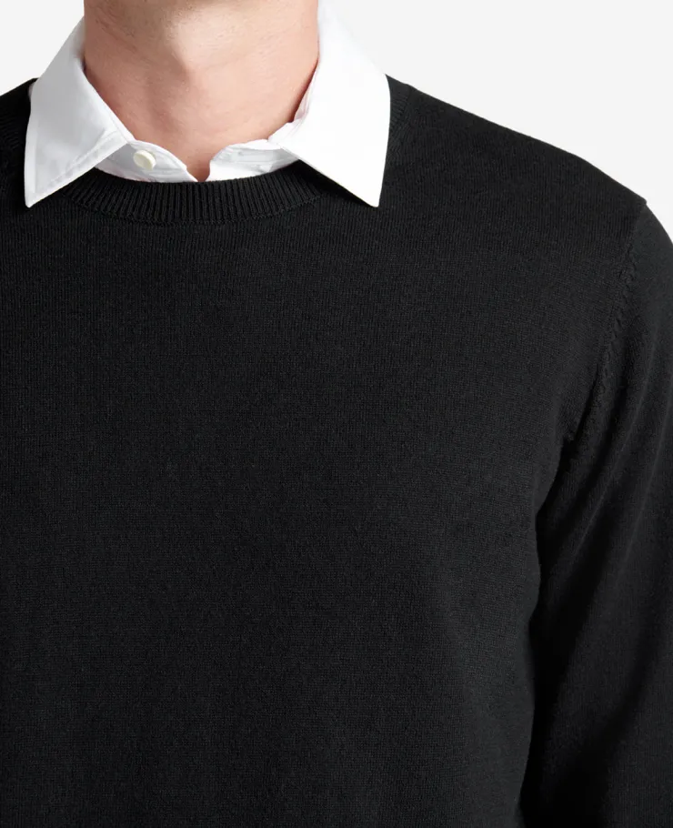 Crew Neck Sweater with Tipping Details>Kenneth Cole