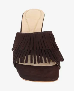 Darby Suede Fringe Heel><noscript><img width=