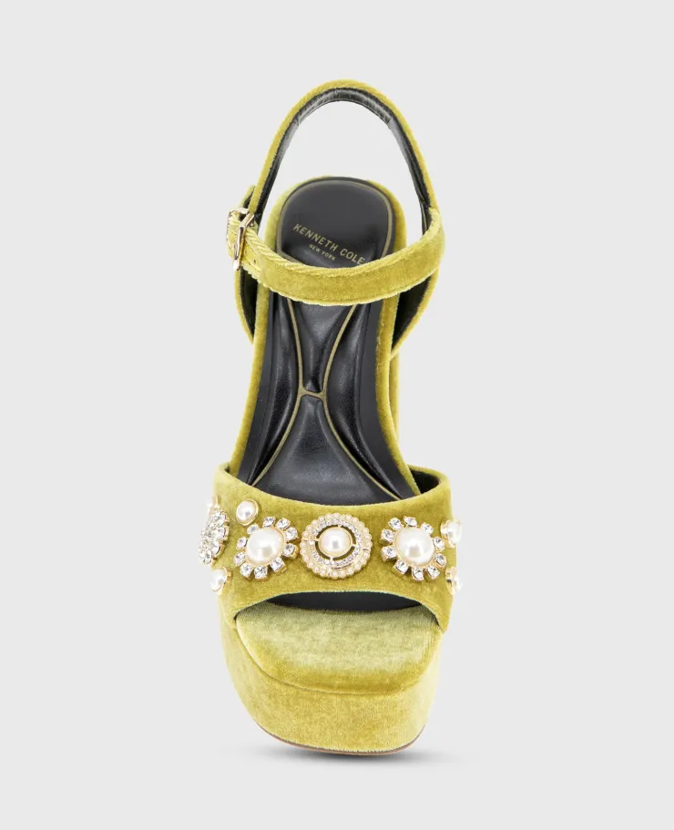 Dolly Charms Velvet Platform Sandal>Kenneth Cole Outlet