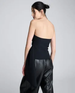 Drape Front Bustier Top><noscript><img width=