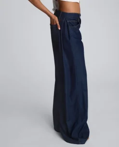 Drapey Denim Wide Leg Pant><noscript><img width=