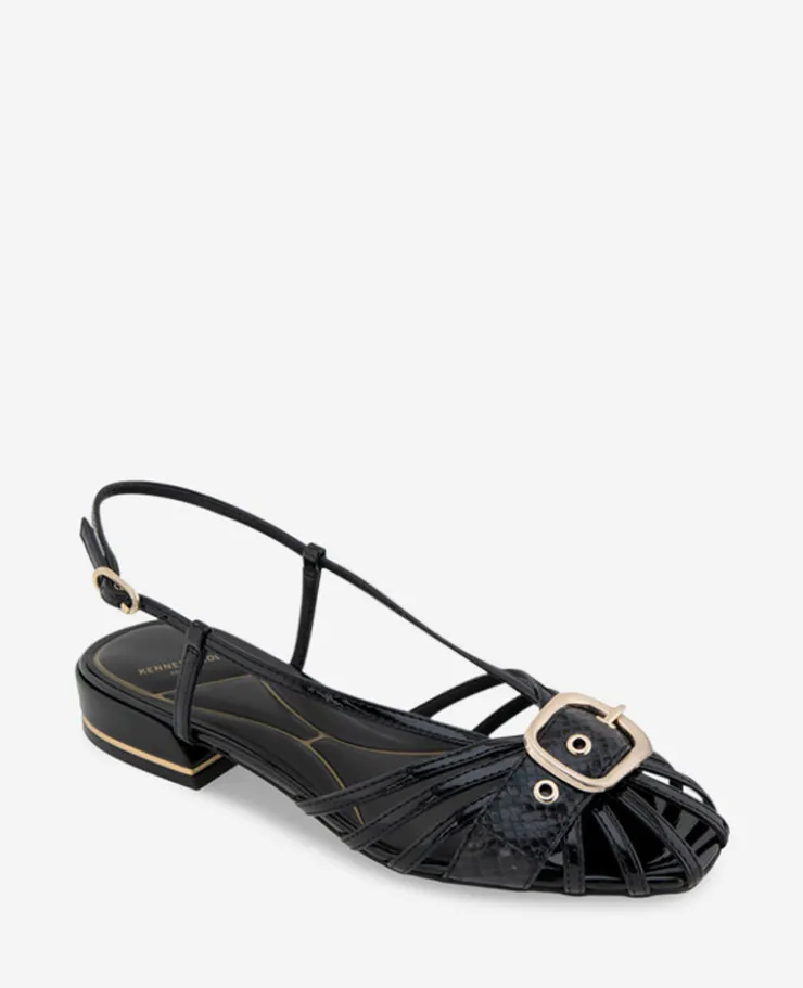 Farrah Patent Caged In Buckle Sandal>Kenneth Cole Discount