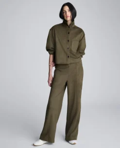 Faux Suede Pull On Wide Leg Pant><noscript><img width=
