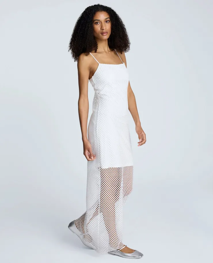 Fishnet Mesh Slip Maxi Dress>Kenneth Cole Clearance