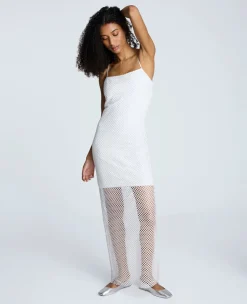 Fishnet Mesh Slip Maxi Dress><noscript><img width=