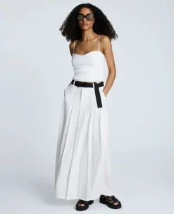 Fly Front Pleated Maxi Skirt>Kenneth Cole Hot