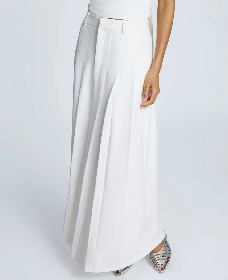 Fly Front Pleated Maxi Skirt>Kenneth Cole Hot