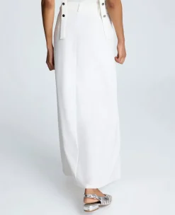 Fly Front Pleated Maxi Skirt><noscript><img width=
