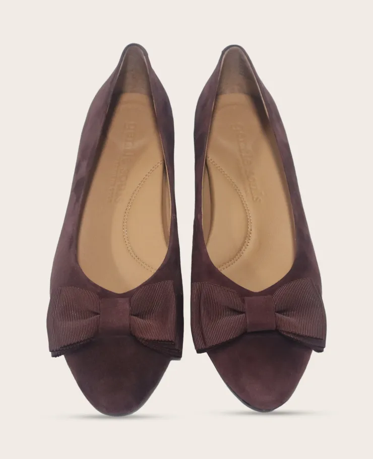 GENTLE SOULS - Atlas Suede Bow Flat>Kenneth Cole Outlet