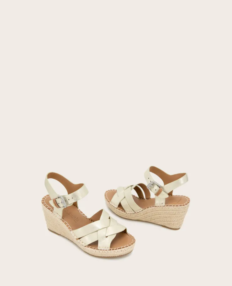 GENTLE SOULS - Caspian Leather Espadrille Wedge>Kenneth Cole Outlet