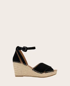 GENTLE SOULS - Charli Suede X-Band Espadrille Wedge Sandal>Kenneth Cole New
