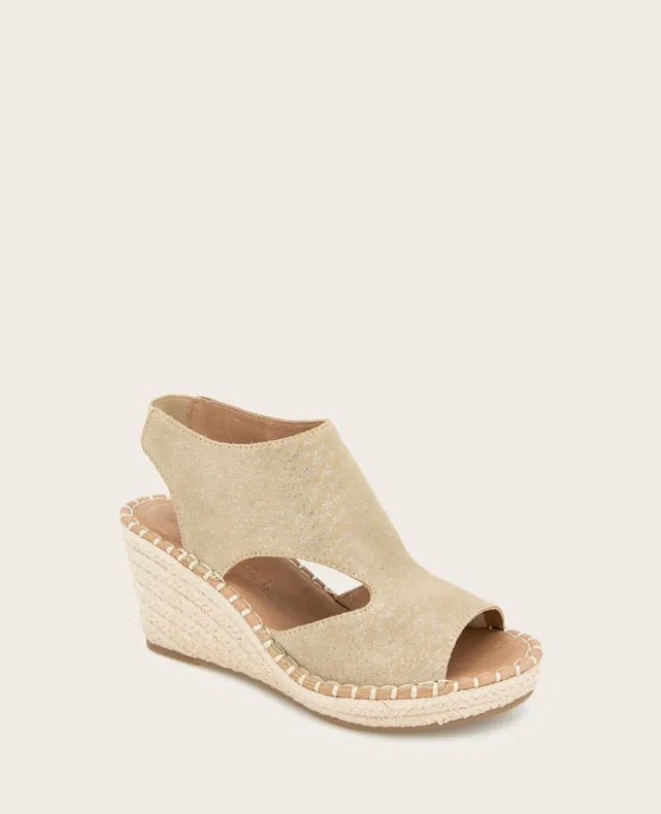 GENTLE SOULS - Cody Metallic Suede Espadrille Wedge>Kenneth Cole Hot