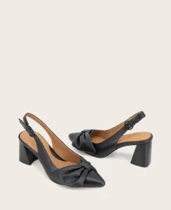 GENTLE SOULS - Diana Leather Bow Slingback Heel><noscript><img width=
