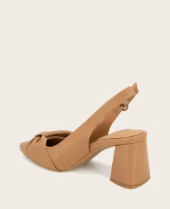 GENTLE SOULS - Diana Leather Bow Slingback Heel><noscript><img width=