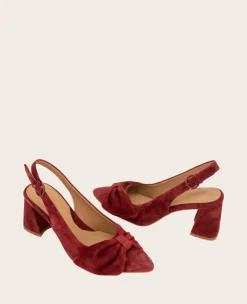 GENTLE SOULS - Diana Suede Bow Slingback Heel><noscript><img width=