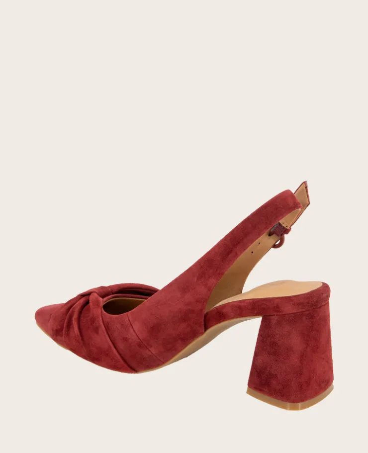 GENTLE SOULS - Diana Suede Bow Slingback Heel>Kenneth Cole Outlet