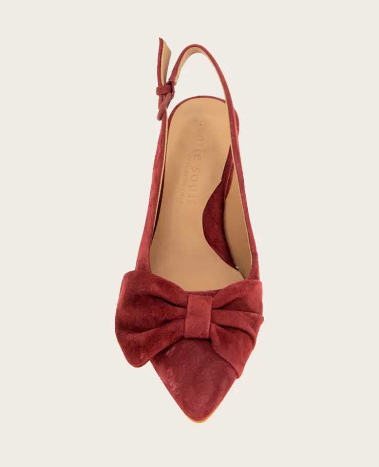 GENTLE SOULS - Diana Suede Bow Slingback Heel>Kenneth Cole Outlet