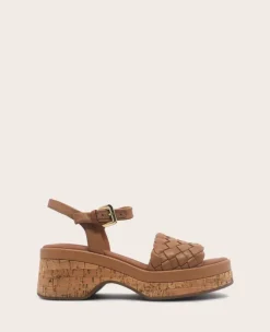 GENTLE SOULS - Dorris Woven Leather Cork Platform Sandal>Kenneth Cole New