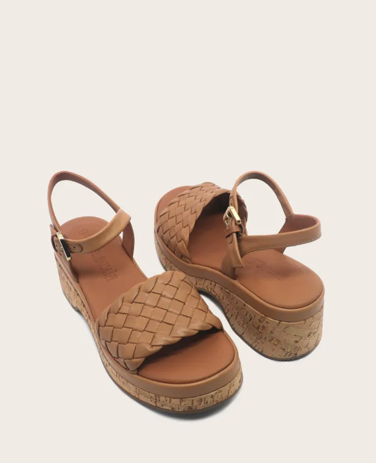 GENTLE SOULS - Dorris Woven Leather Cork Platform Sandal>Kenneth Cole New