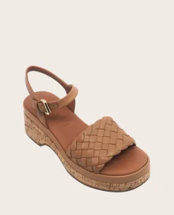 GENTLE SOULS - Dorris Woven Leather Cork Platform Sandal><noscript><img width=
