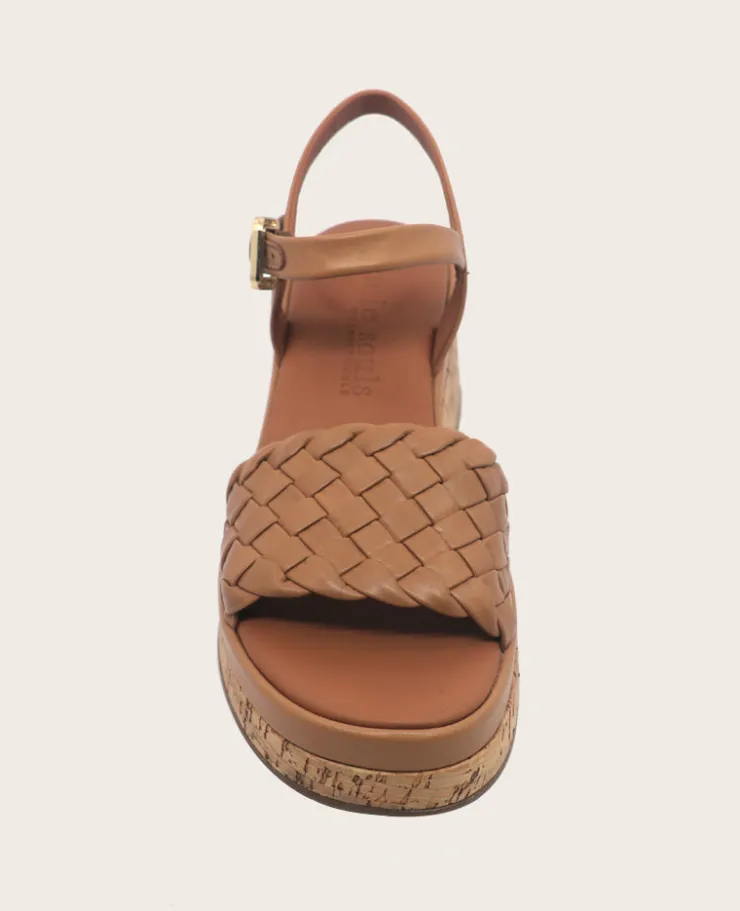 GENTLE SOULS - Dorris Woven Leather Cork Platform Sandal>Kenneth Cole New