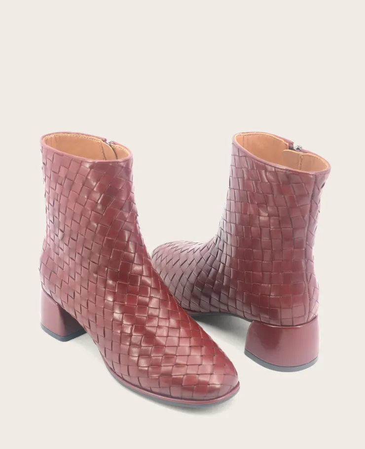 GENTLE SOULS - Elodie Leather Woven Side Zip Boot>Kenneth Cole Discount